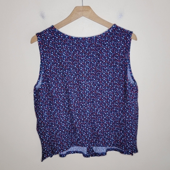 Lou & Grey | Star Print Button Front T-Shirt Vest Tank Top Size Medium - Picture 5 of 6